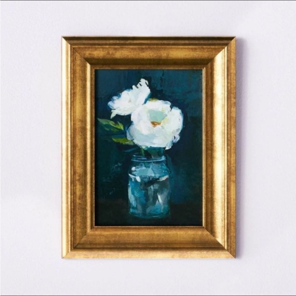 Studio McGee Floral Navy Wall Art